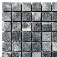 Мозаика из мрамора Матовая МКР-2СН (23x23) Black Мозаика из мрамора Матовая МКР-2СН (23x23) Black