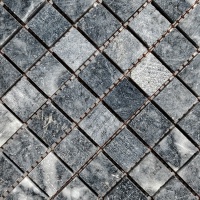 Мозаика из мрамора Матовая МКР-2СН (23x23) Black Мозаика из мрамора Матовая МКР-2СН (23x23) Black