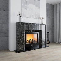 Портал для каміна Bravo Денвер Denver Grey + Nero Marquina мармур сірий/чорний прямий Портал для каміна Bravo Денвер Denver Grey + Nero Marquina мармур сірий/чорний прямий