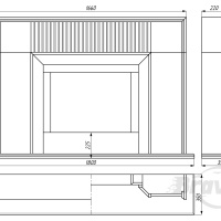 Портал для каміна Bravo Денвер Denver Grey + Nero Marquina мармур сірий/чорний прямий Портал для каміна Bravo Денвер Denver Grey + Nero Marquina мармур сірий/чорний прямий