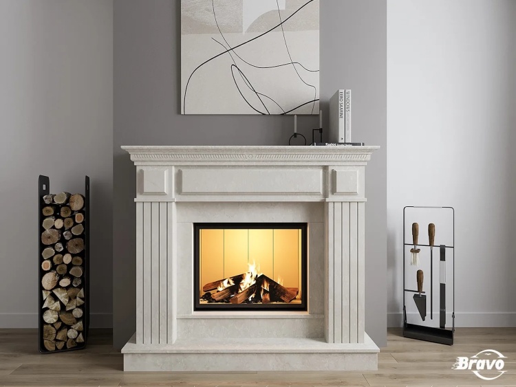 Портал для каміна Bravo Таллінн Daino Reale мармур бежевий кутовий