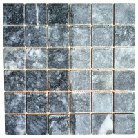 Мозаїка з мармуру Матова МКР-3СВ (47x47) Black Мозаїка з мармуру Матова МКР-3СВ (47x47) Black