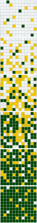 Мозаїка скляна АкваМо MX25-1-05-11-14 жовто-зелена розтяжка градієнт 1912x317x4 мм в басейн хамам ванну сауну