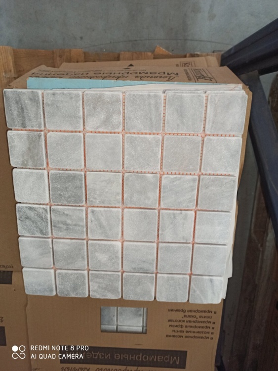 Мозаика из мрамора Матовая МКР-3СВ (47x47) Grey Mix