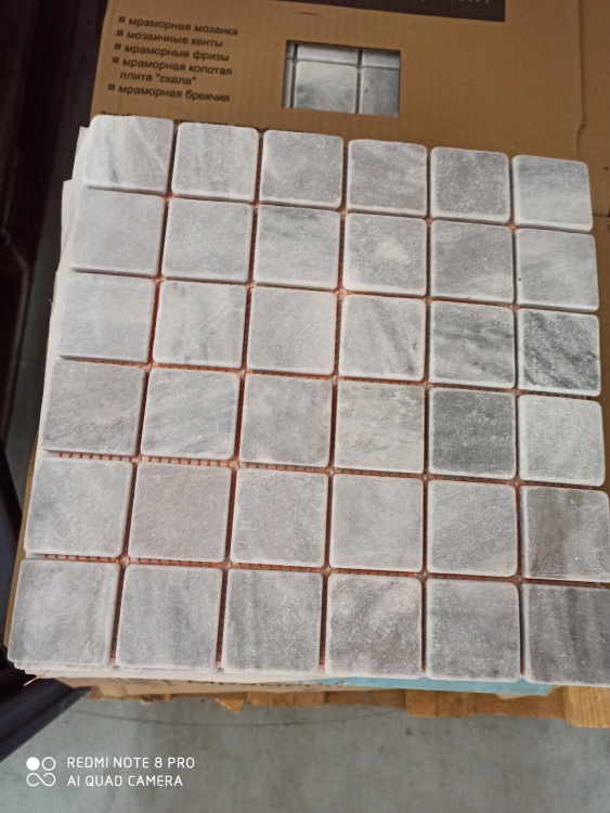 Мозаика из мрамора Матовая МКР-3СВ (47x47) Grey Mix