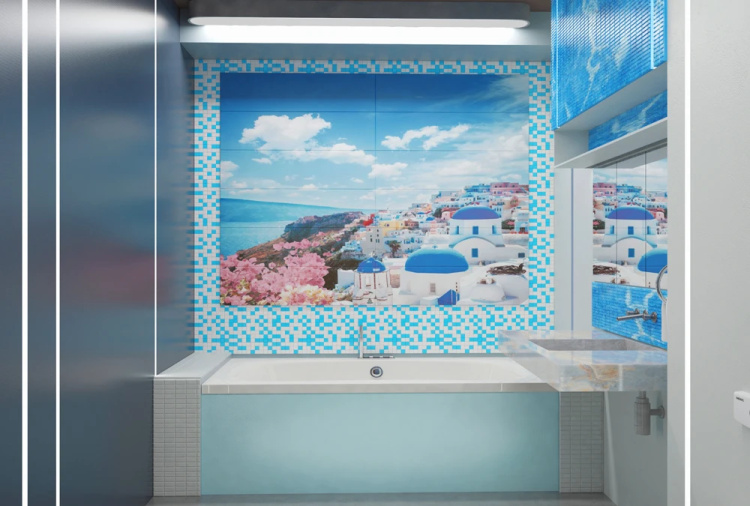 Мозаичное панно Kotto Ceramica Санторини 750x750