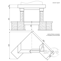 Портал для каміна Bravo Карпати Мармо 2 Emperador Light мармур + Болгарський сланець коричневий кутовий n6