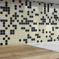 Мозаїка скляна Kotto Ceramica GMP 0825002 С2 print 2/black mat 300 x 300 х 8 ( 25 х 25 )