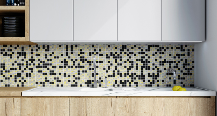 Мозаїка скляна Kotto Ceramica GMP 0825002 С2 print 2/black mat 300 x 300 х 8 ( 25 х 25 )