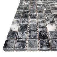 Мозаїка з мармуру Полірована МКР-4П (15x15) Black Мозаїка з мармуру Полірована МКР-4П (15x15) Black