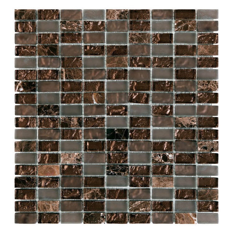 Мозаїка скляна S-MOS CLHT05 ST+GL Dark Pearl Mozaico De Lux