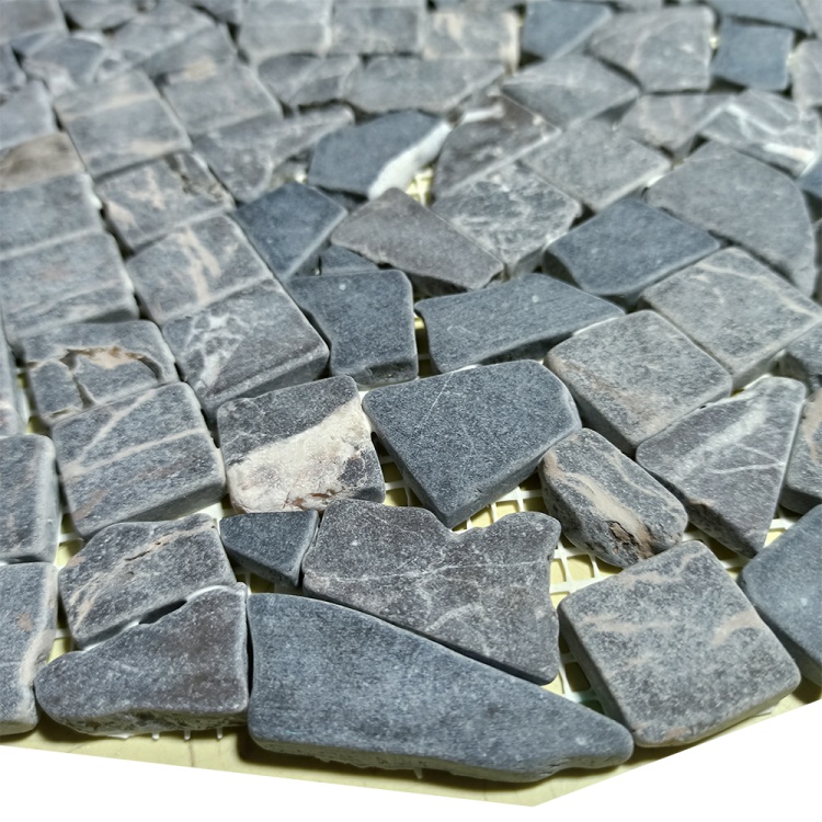 Мозаїка з мармуру Матова МКР-ХСВ (хаотична) Emperador Dark