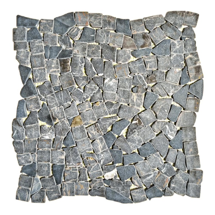 Мозаїка з мармуру Матова МКР-ХСВ (хаотична) Emperador Dark