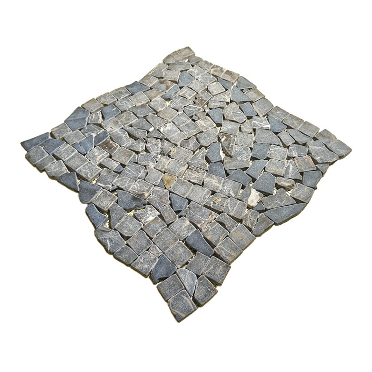 Мозаїка з мармуру Матова МКР-ХСВ (хаотична) Emperador Dark