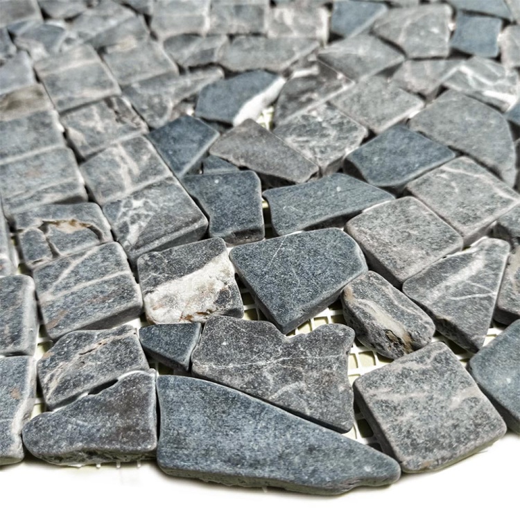 Мозаїка з мармуру Матова МКР-ХСВ (хаотична) Emperador Dark