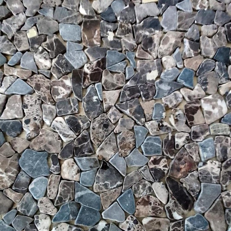 Мозаїка з мармуру Матова МКР-ХСВ (хаотична) Emperador Dark