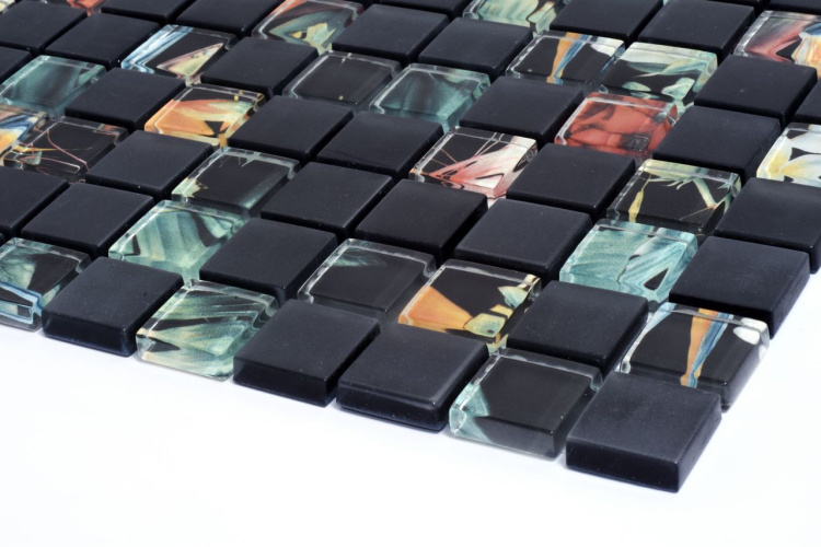 Мозаїка скляна Kotto Ceramica GMP 0825006 С2 print 44/black mat 300 x 300 х 8 ( 25 х 25 )