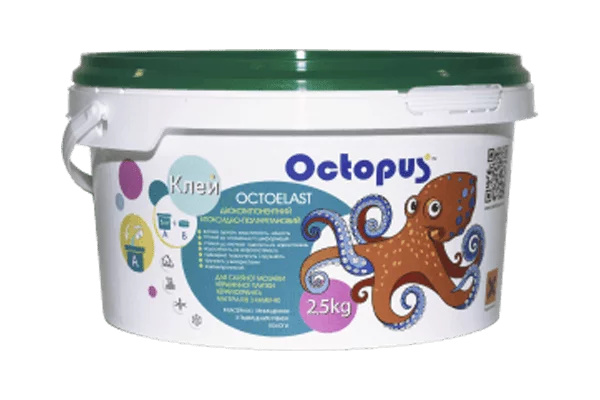 Клей Octoelast двухкомпонентный эпоксидно-полиуретановый 2,5 кг Octopus