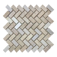 Мозаїка з мармуру Матова МКР-5СВ (47x23) Beige Mix