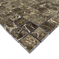 Мозаика из мрамора Полированная МКР-2П (23x23) Emperador Medium Мозаика из мрамора Полированная МКР-2П (23x23) Emperador Medium
