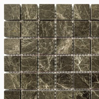 Мозаика из мрамора Полированная МКР-2П (23x23) Emperador Medium Мозаика из мрамора Полированная МКР-2П (23x23) Emperador Medium