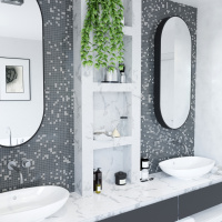 Мозаїка скляна Kotto Ceramica GMP 0825010 С2 print 10/black mat 300 x 300 х 8 ( 25 х 25 )