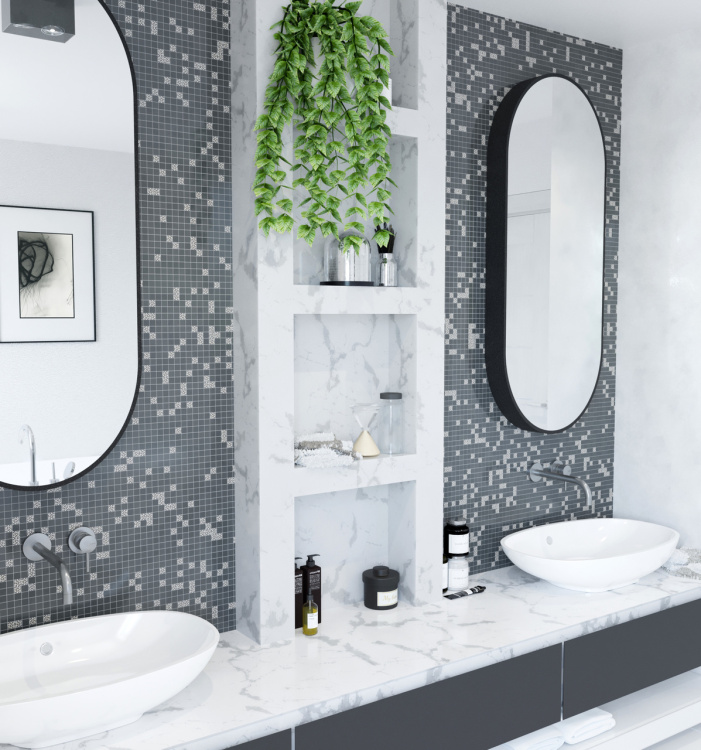 Мозаїка скляна Kotto Ceramica GMP 0825010 С2 print 10/black mat 300 x 300 х 8 ( 25 х 25 )