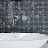 Мозаїка скляна Kotto Ceramica GMP 0825010 С2 print 10/black mat 300 x 300 х 8 ( 25 х 25 )