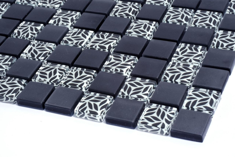 Мозаїка скляна Kotto Ceramica GMP 0825010 С2 print 10/black mat 300 x 300 х 8 ( 25 х 25 )