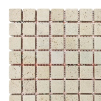 Мозаїка кам'яна KrimArt МКР-2СВ Пісковик Крем бежева 305x305x6 мм для фасаду колон спа забору та терраси