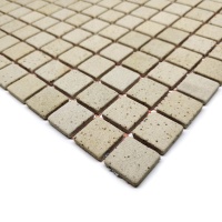 Мозаїка кам'яна KrimArt МКР-2СВ Пісковик Крем бежева 305x305x6 мм для фасаду колон спа забору та терраси