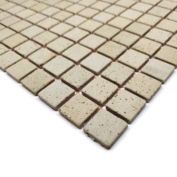 Мозаїка кам'яна KrimArt МКР-2СВ Пісковик Крем бежева 305x305x6 мм для фасаду колон спа забору та терраси