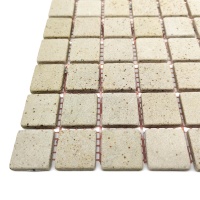 Мозаїка кам'яна KrimArt МКР-2СВ Пісковик Крем бежева 305x305x6 мм для фасаду колон спа забору та терраси