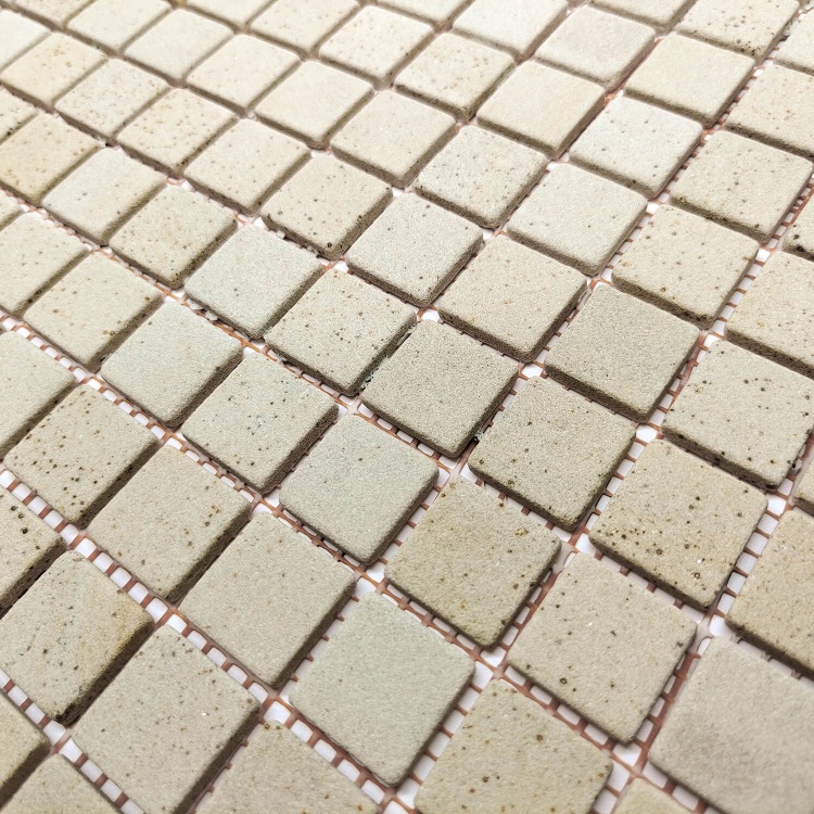 Мозаїка кам'яна KrimArt МКР-2СВ Пісковик Крем бежева 305x305x6 мм для фасаду колон спа забору та терраси