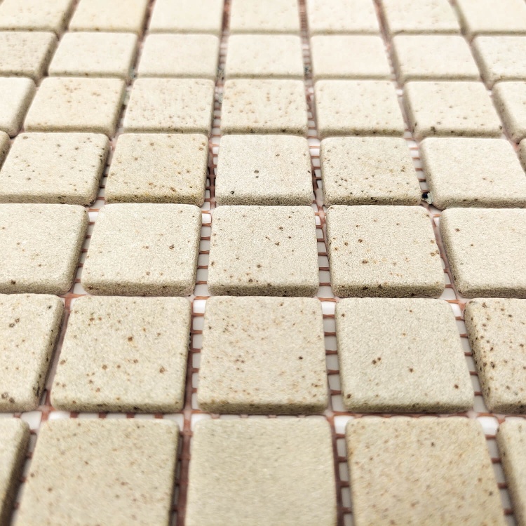 Мозаїка кам'яна KrimArt МКР-2СВ Пісковик Крем бежева 305x305x6 мм для фасаду колон спа забору та терраси