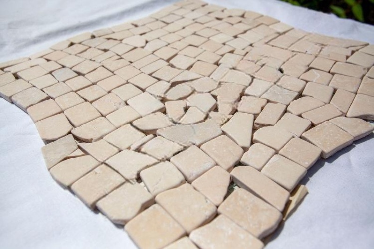 Мозаїка з мармуру Матова МКР-ХСВ (хаотична) 23x15 мм Beige Mix