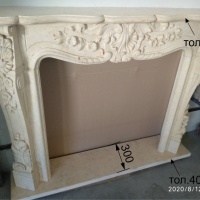 Камінний портал ANNABELLE з мармуру Crema Marfil Камінний портал ANNABELLE з мармуру Crema Marfil