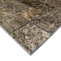 Мозаїка з мармуру Полірована МКР-3П (47x47) Emperador Medium Мозаїка з мармуру Полірована МКР-3П (47x47) Emperador Medium