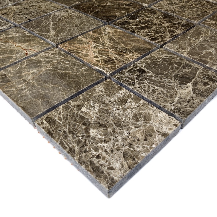 Мозаїка з мармуру Полірована МКР-3П (47x47) Emperador Medium