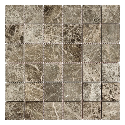Мозаїка з мармуру Полірована МКР-3П (47x47) Emperador Medium