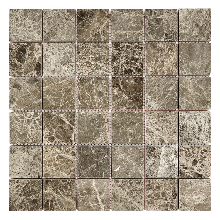 Мозаїка з мармуру Полірована МКР-3П (47x47) Emperador Medium