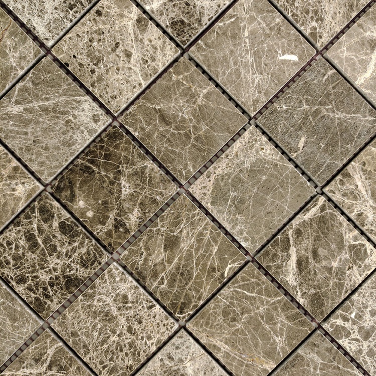 Мозаїка з мармуру Полірована МКР-3П (47x47) Emperador Medium