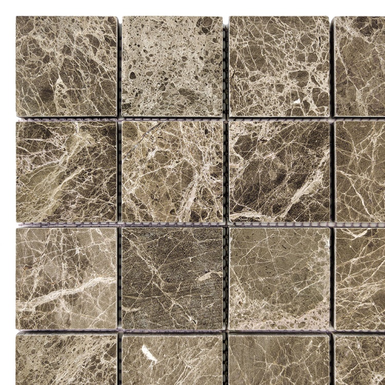 Мозаїка з мармуру Полірована МКР-3П (47x47) Emperador Medium