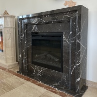 Портал для каміна Bravo Ліон Pietra Grey мармур сірий прямий