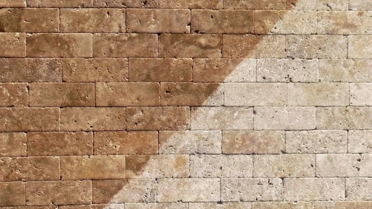 Плитка з травертину Noce Tumbled 1х7,5х20,3 см, коричнева із зістареною поверхнею Антик Export