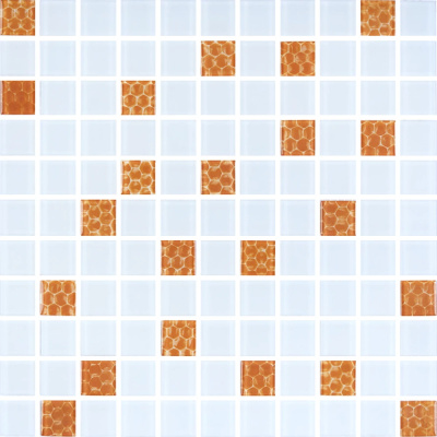 Мозаїка скляна Kotto Ceramica GMP 0825016 С2 print 13/white mat 300 x 300 х 8 ( 25 х 25 )