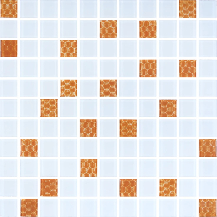 Мозаїка скляна Kotto Ceramica GMP 0825016 С2 print 13/white mat 300 x 300 х 8 ( 25 х 25 )