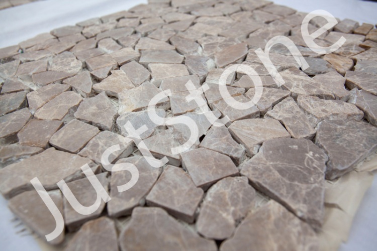 Мозаїка з мармуру Матова МКР-ХСВ (хаотична) Emperador Light