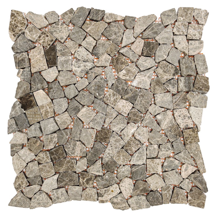 Мозаїка з мармуру Матова МКР-ХСВ (хаотична) Emperador Light