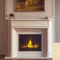 Портал для каміна Bravo Севілья Crema Marfil мармур бежевий прямий Портал для каміна Bravo Севілья Crema Marfil мармур бежевий прямий